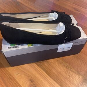 Liz Claiborne Women's Flushing Black  Flats-Size 9 Medium Wide